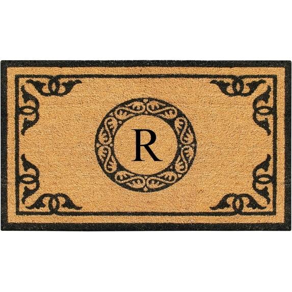 A1HC First Impression Hand Crafted by Artisans Geneva Monogrammed Entry Doormat, 24"X39" R