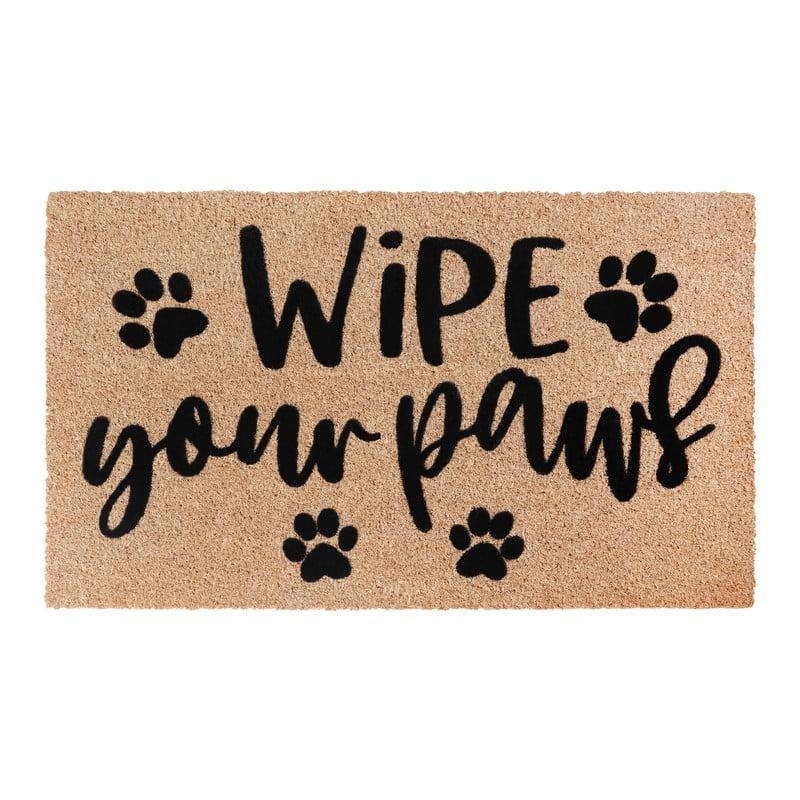 A1HC Natural Coir Flocked Doormat with Heavy Duty Non-Slip PVC Backing Easy to Clean, Fade Resistant, Pet Friendly Outdoor Welcome Mat, Low-Profile Durable Doormat