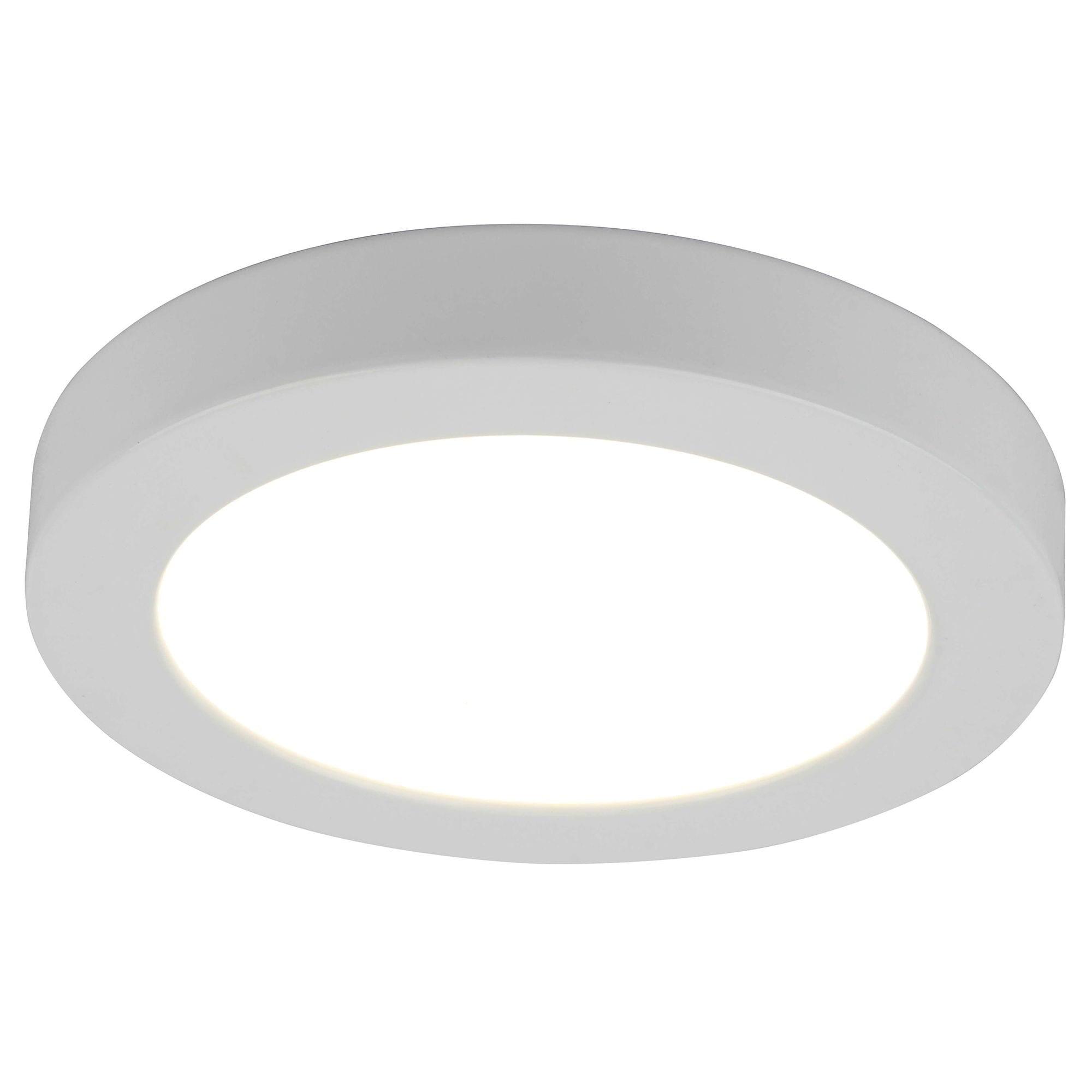 White Aluminum LED Flush Mount Ceiling Light 7.2"W x 1"H