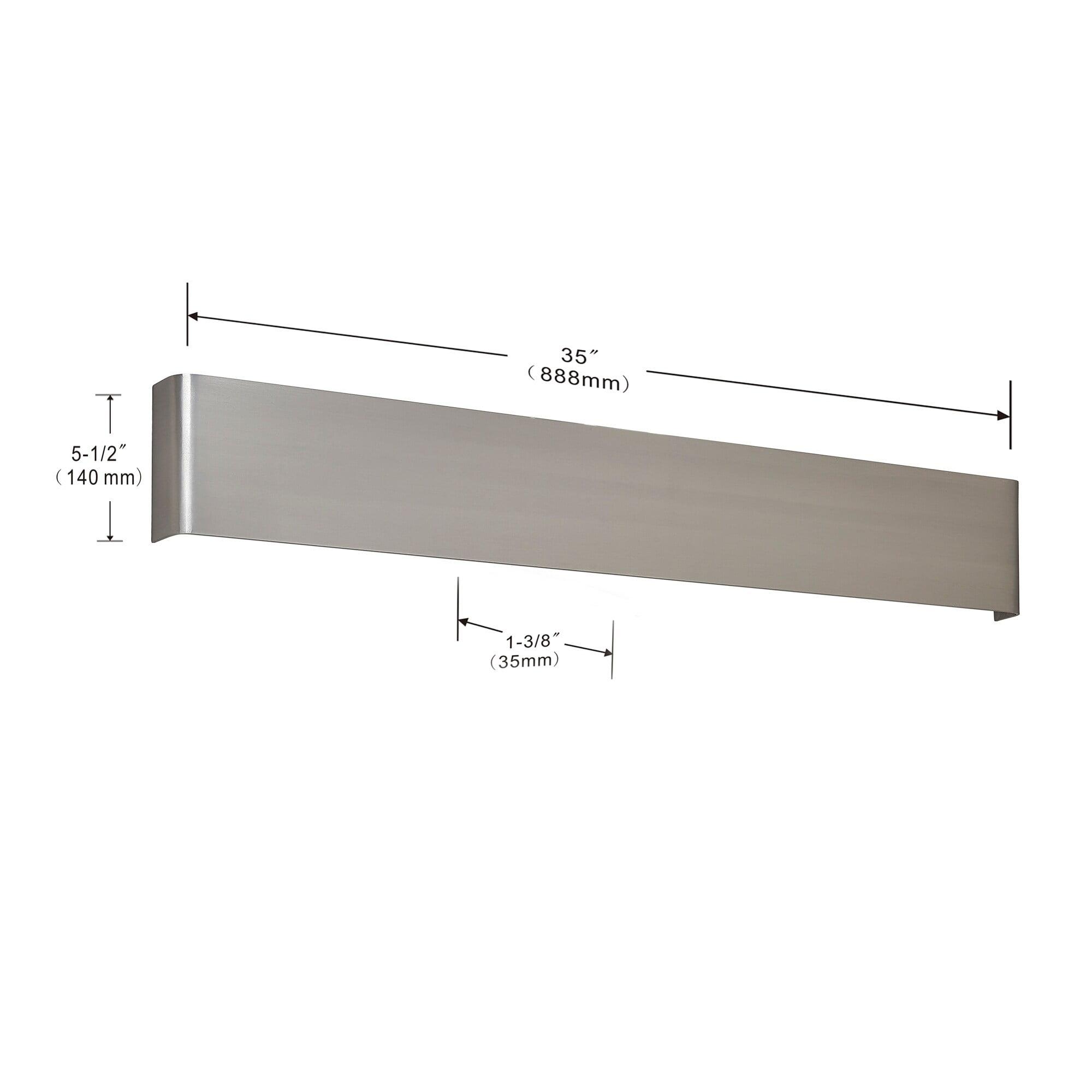 Aluminum Matte White Acrylic LED Wall Sconce 33"