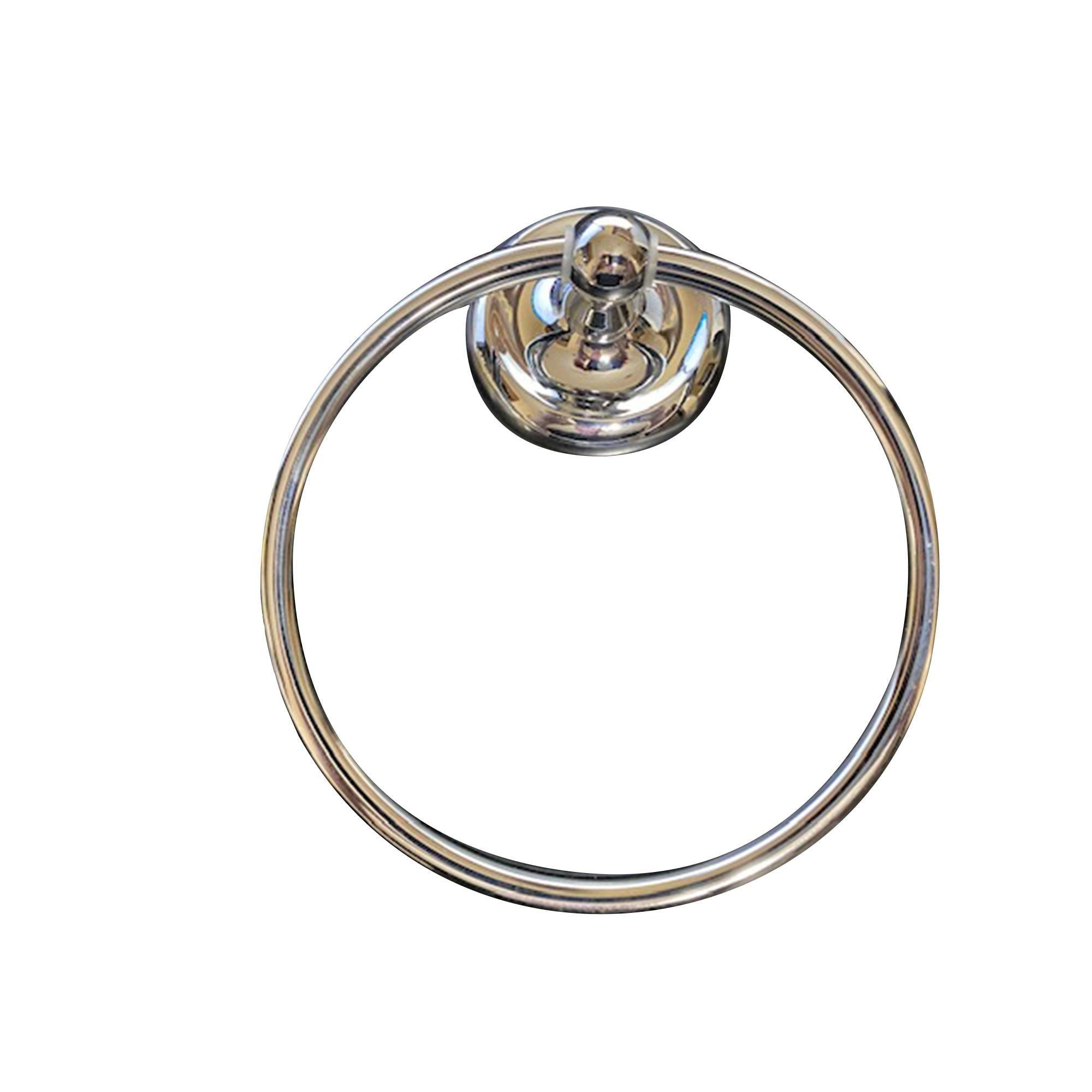 Elegant Chrome 7-Inch Round Towel Ring