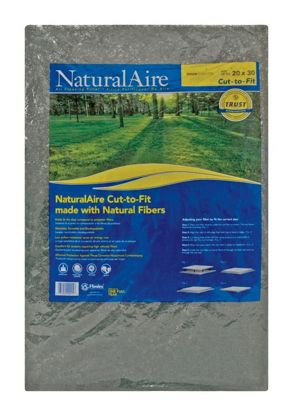 NaturalAire 20x30 Frameless Natural Fiber Cut-to-Fit Furnace Filter