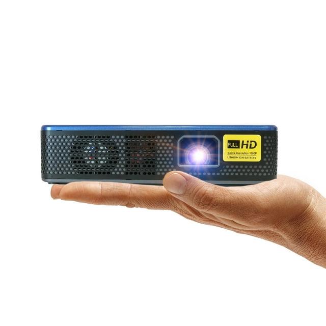 AAXA M7 Native 1080P Full HD Portable DLP Outdoor Movie Projector, 1200 LED Lumen, 3 Hour batry, 4K 30 FPS Ready, Electric Focus, 15000mah Powerbank, HDMI/USB-C/USB/microSD Input, 30000 Hours LED