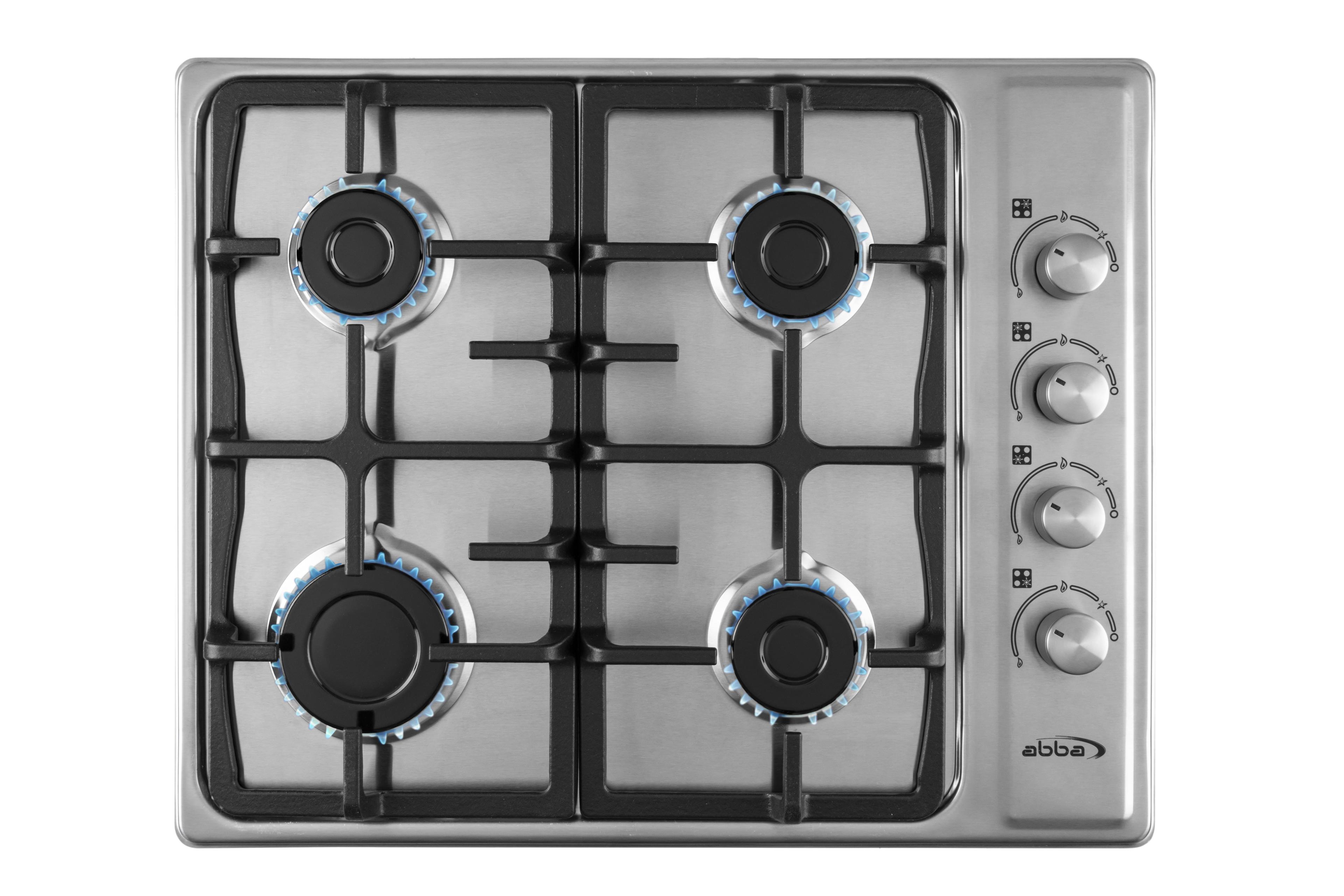 ABBA 24-Inch Stainless Steel 4-Burner Gas Cooktop