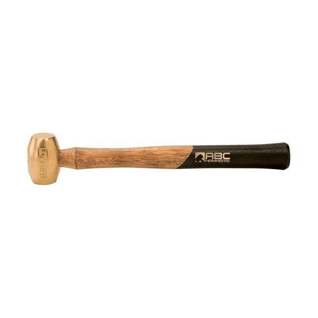 1.5 lbs Brass Hammer with 12.5'' Wood Handle