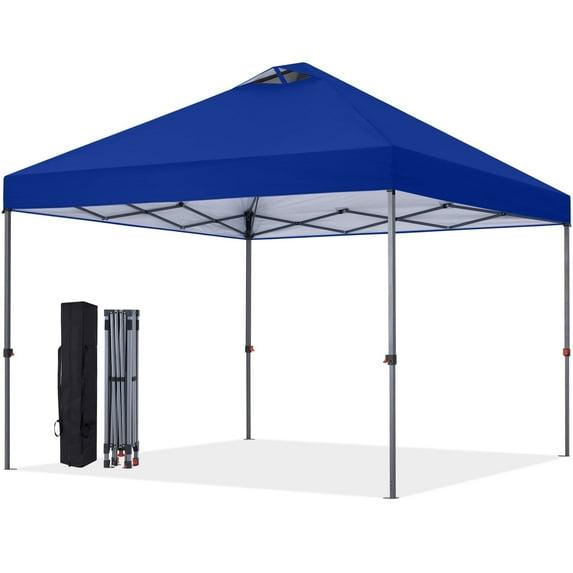 ABCCANOPY 10 ft x 10 ft Easy Pop up Outdoor Portable Instant One Push Function Canopy Tent with Air Vent, Blue