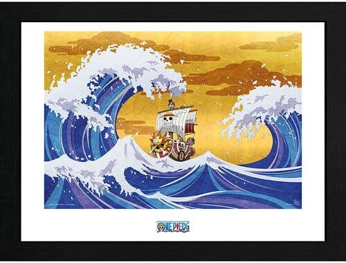 One Piece Thousand Sunny Framed Anime Poster Print 12" x 16"