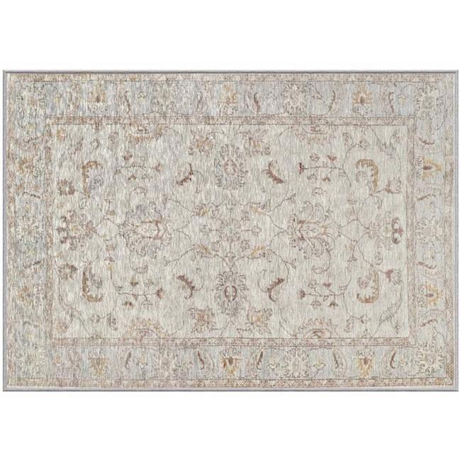 GelPro NeverMove Machine Washable Traditional Jordan Oatmeal Area Rug