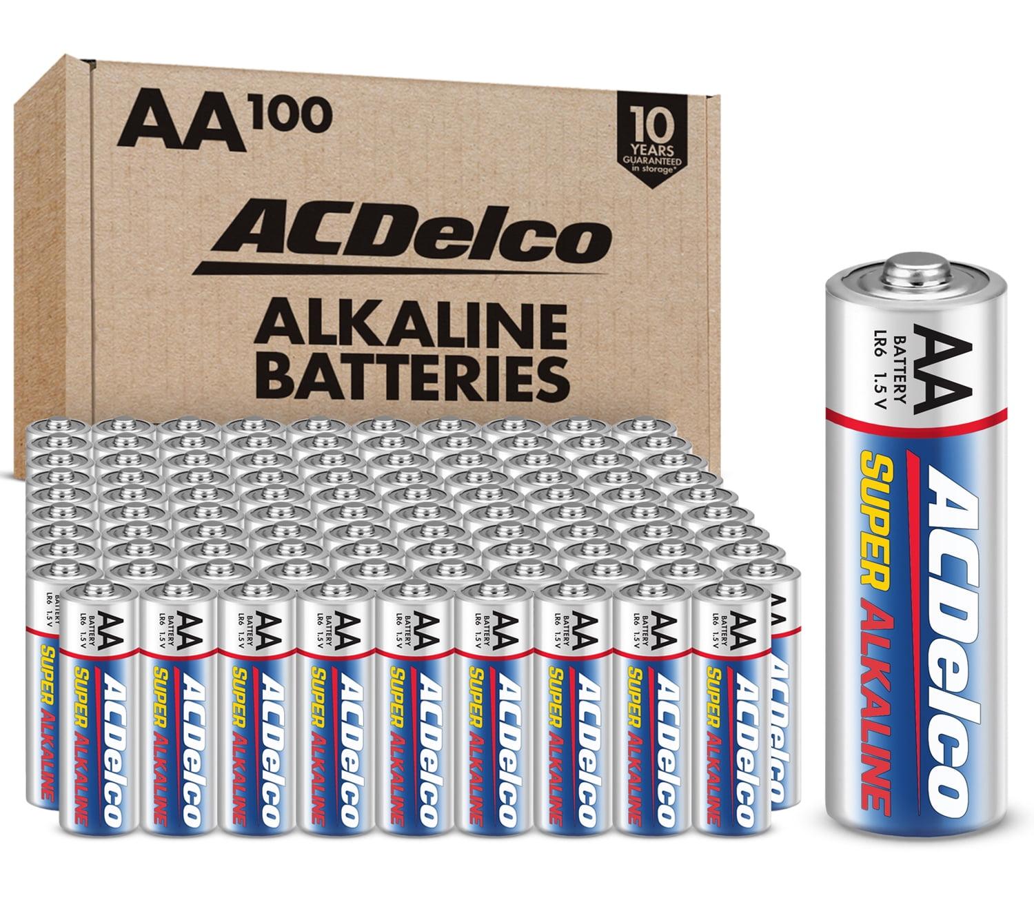 ACDelco AA Super Alkaline 1.5V Batteries, 100-Pack