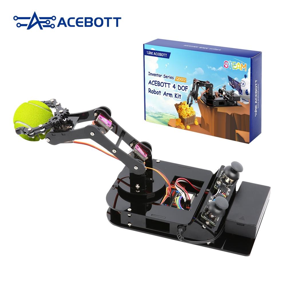 ACEBOTT 4 DOF ESP32 Programmable Robotic Arm Kit, Robotics Kit App Remote Control Robot Toys Compatible with Arduino, STEM Educational DIY Robot Arm Kit Gift for Teenagers & Adults