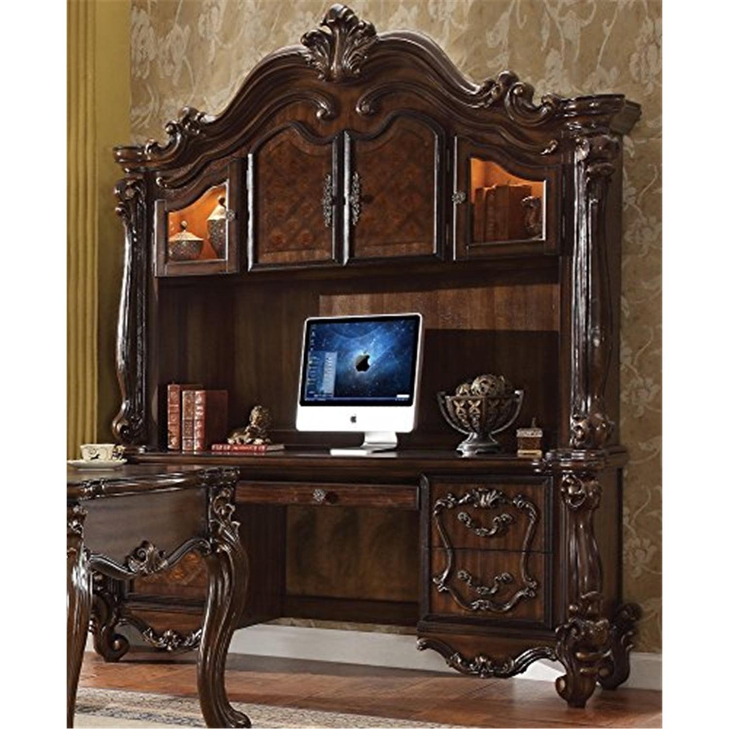 Elegant Davidson Executive Desk with Hutch in Cherry Oak