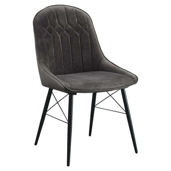 24" Abraham Accent Chair: Upholstered, Armless Design, Wood/Metal Frame - Acme Furniture