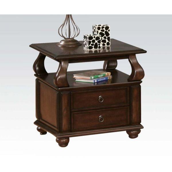 Charleen Solid Wood Top 2 - Drawer End Table