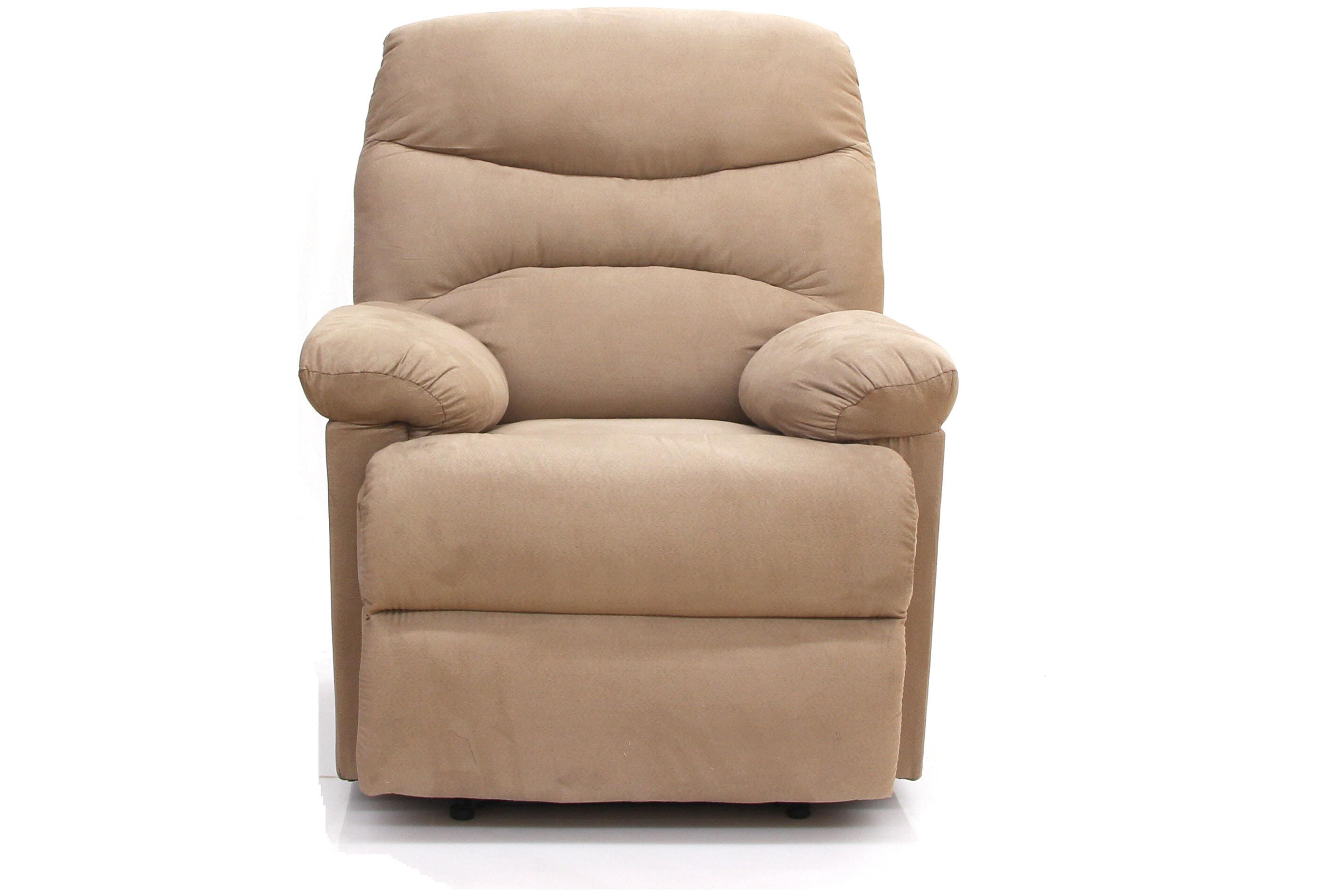 35" Arcadia Active Sitting Chair Light Brown Microfiber: Recliner, Easy Reach Handle - Acme Furniture