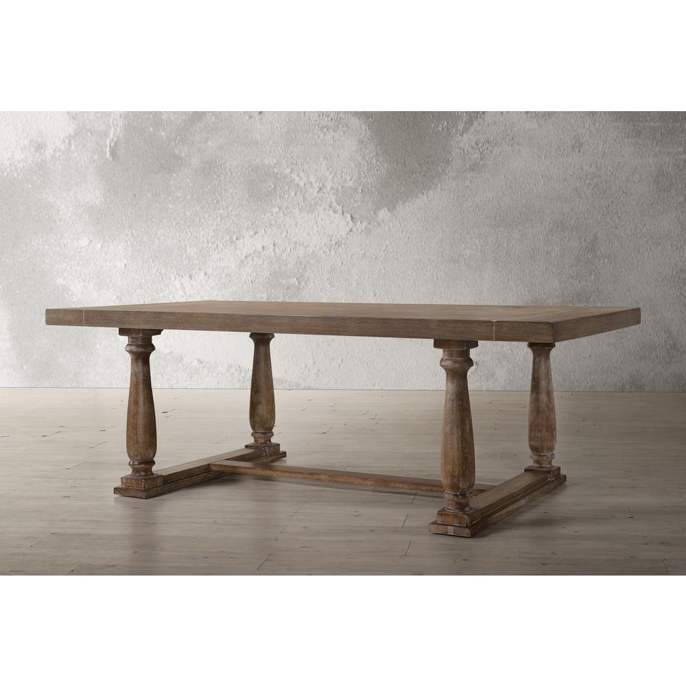 Acme Furniture Bernard Dining Table, Weathered Oak