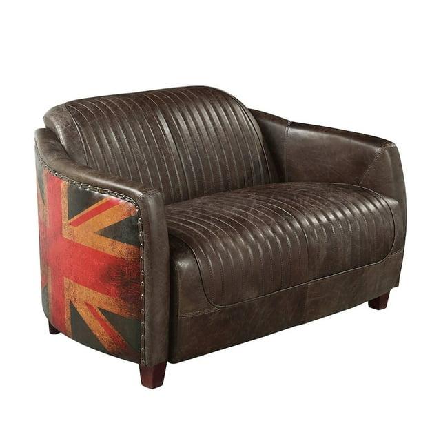 ACME Brancaster Loveseat, Antique Slate Top Grain Leather