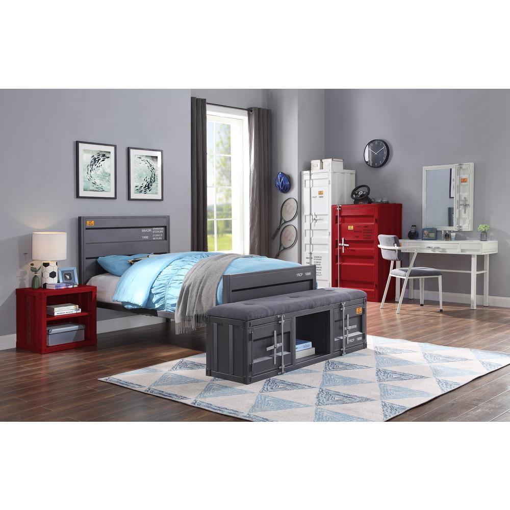 Acme Cargo Fabric Upholstered Storage Bench
