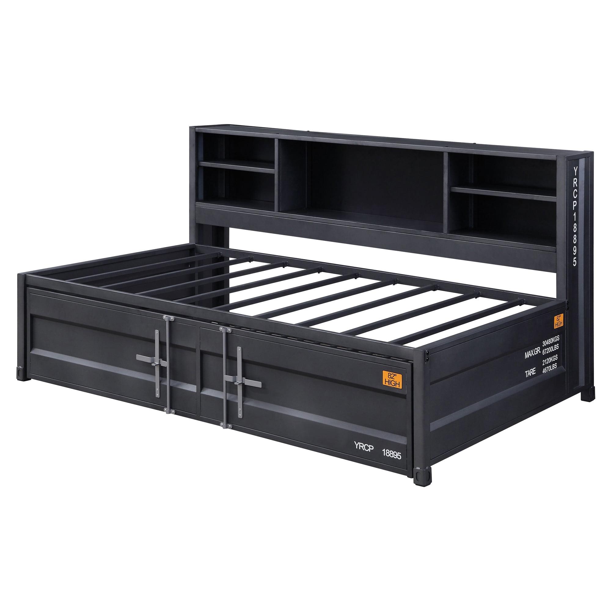 ACME Cargo Twin Storage Daybed with Trundle in Gunmetal