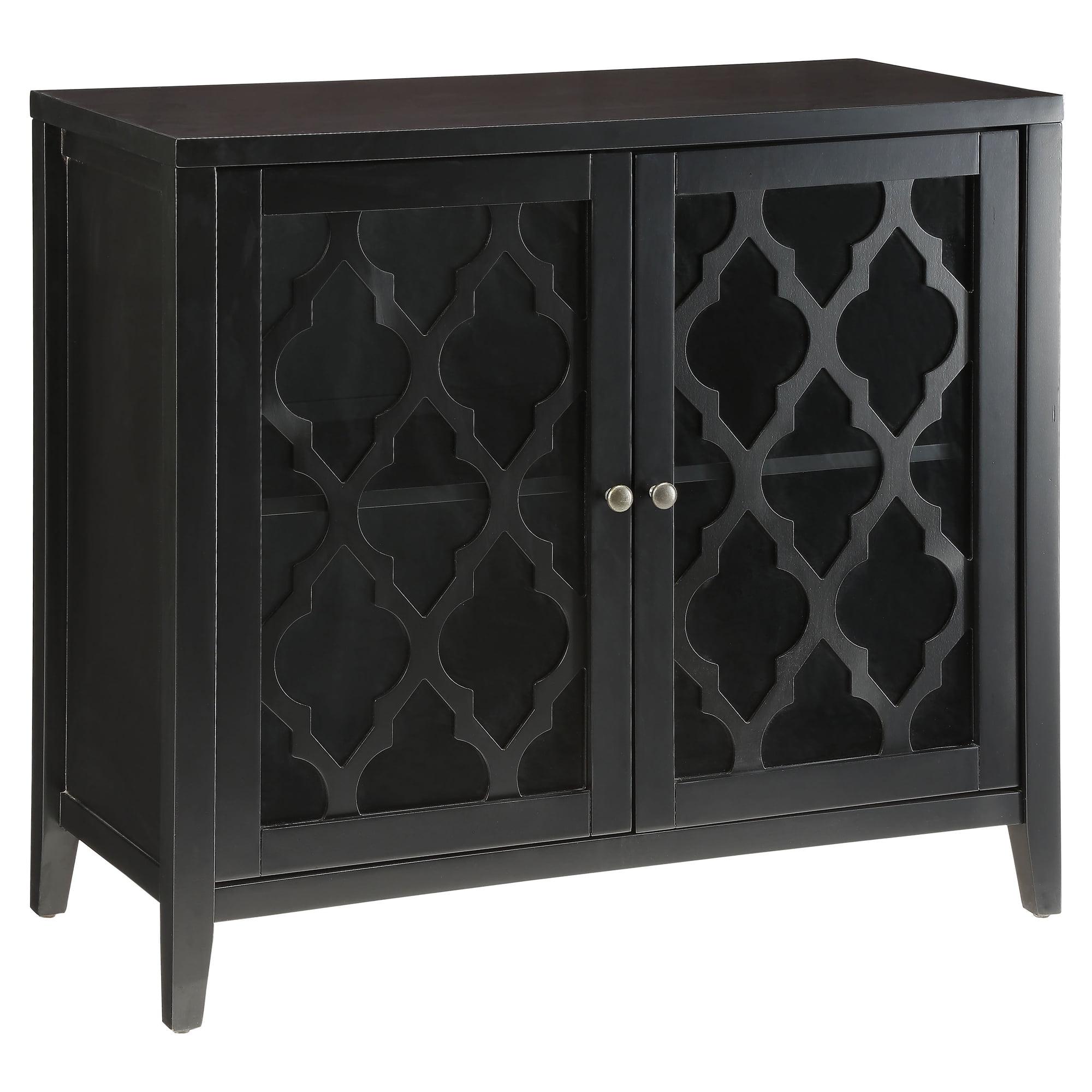 ACME Ceara Storage Console Table with Door in Black