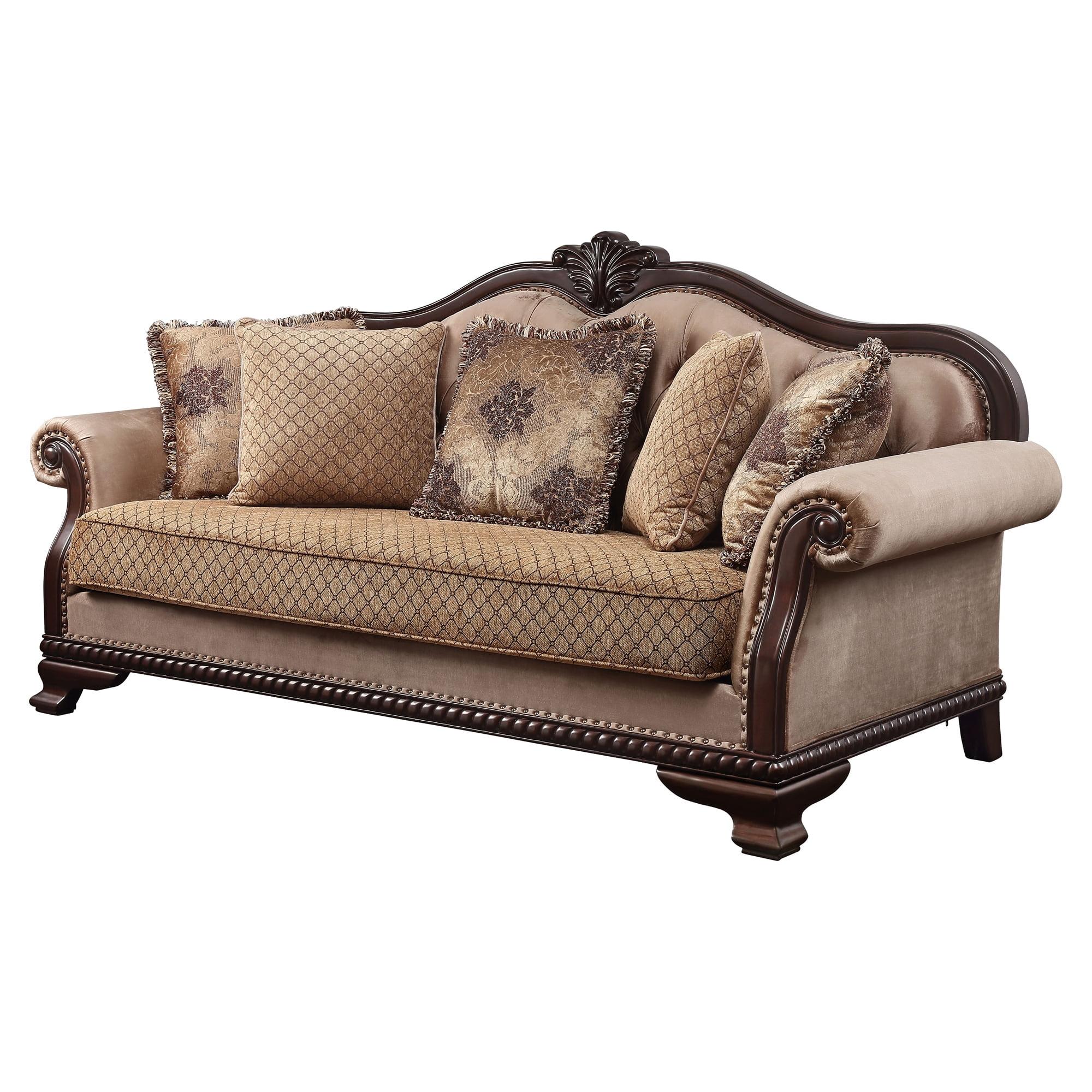 89" Chateau De Ville Sofa with Nailhead Trim & Wood Carving - Acme Furniture