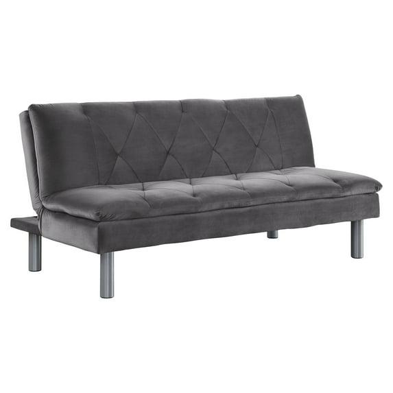 66" Cilliers Sofa Gray Velvet/Chrome Finish - Acme Furniture