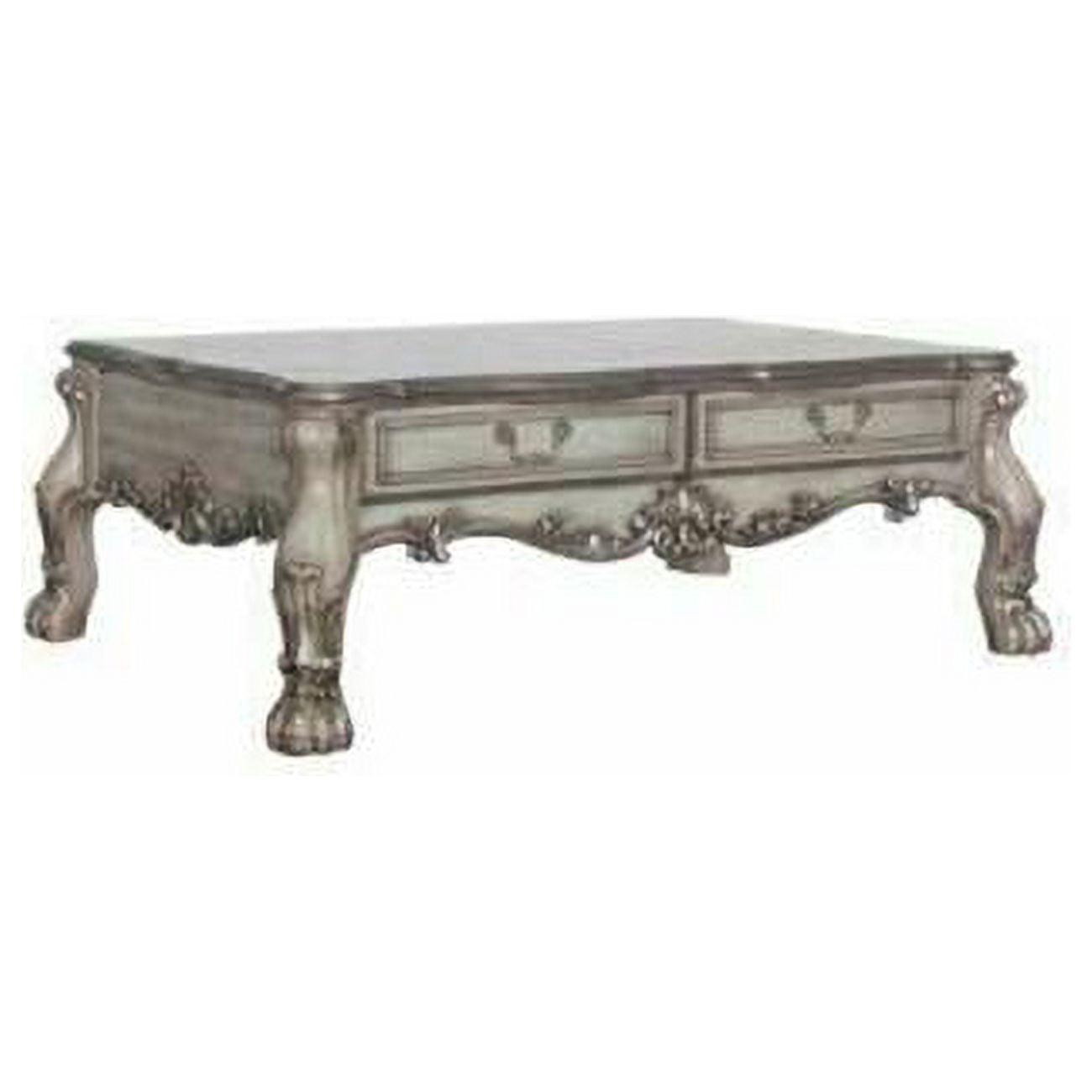 57" Dresden Coffee Table Vintage Bone White - Acme Furniture