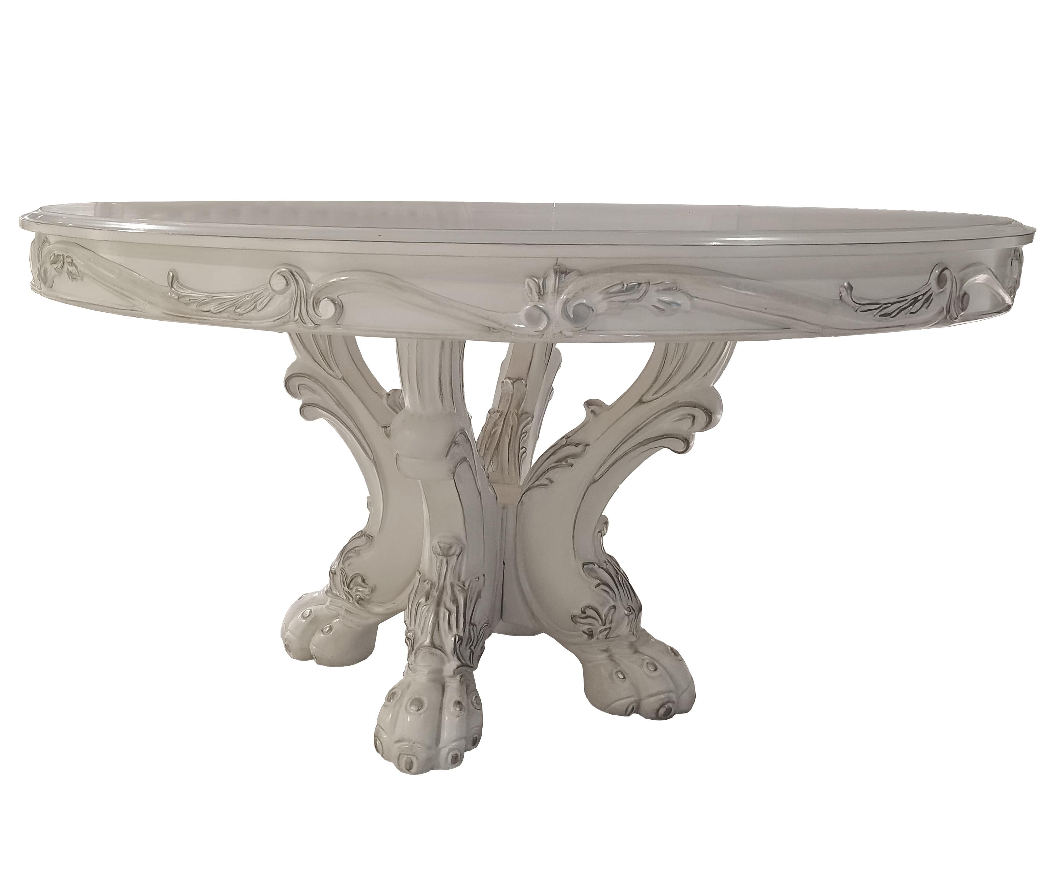 Dresden Dining Table Bone White Finish - Acme Furniture