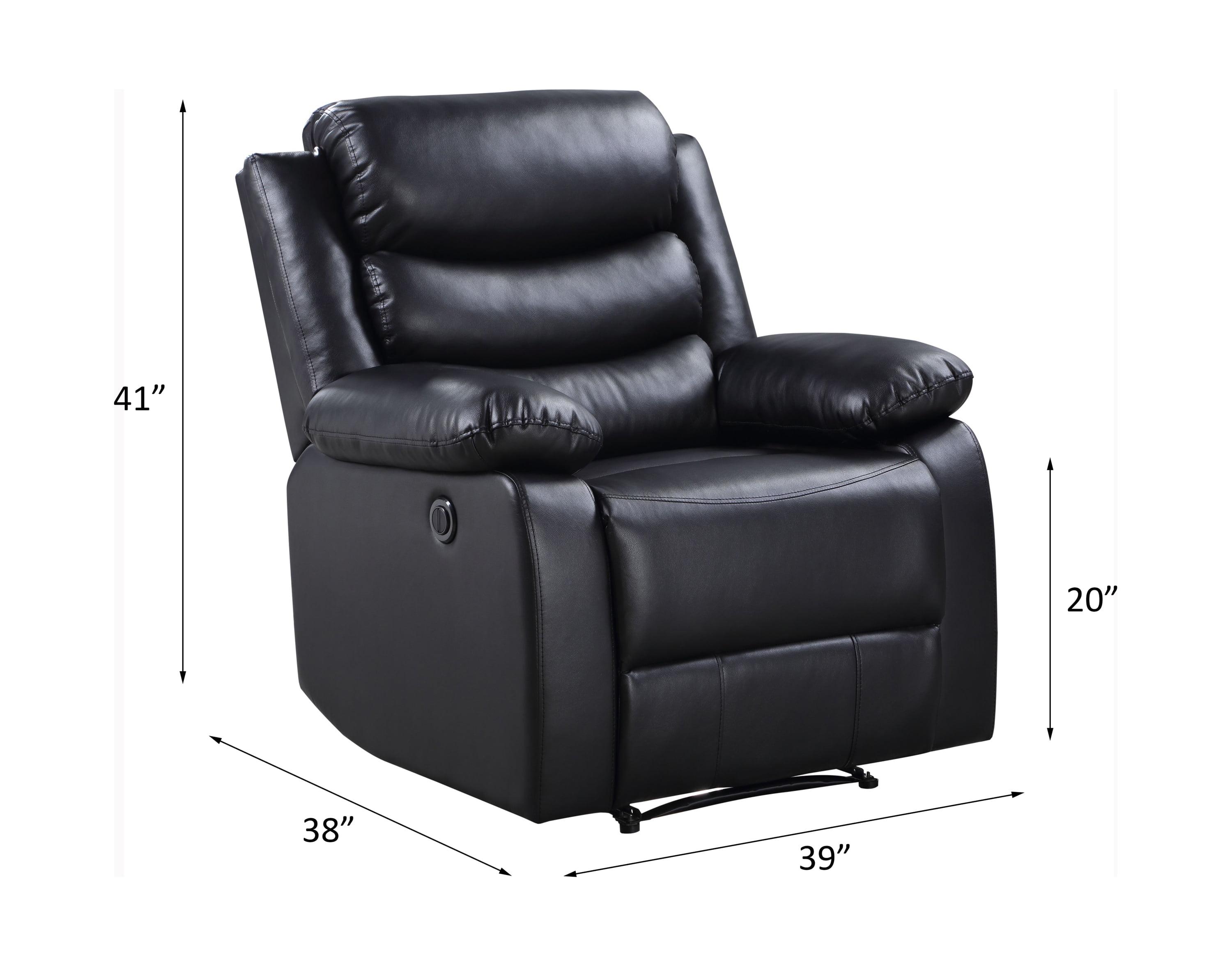 Black Faux Leather Lift Recliner with Manufactured Wood Frame