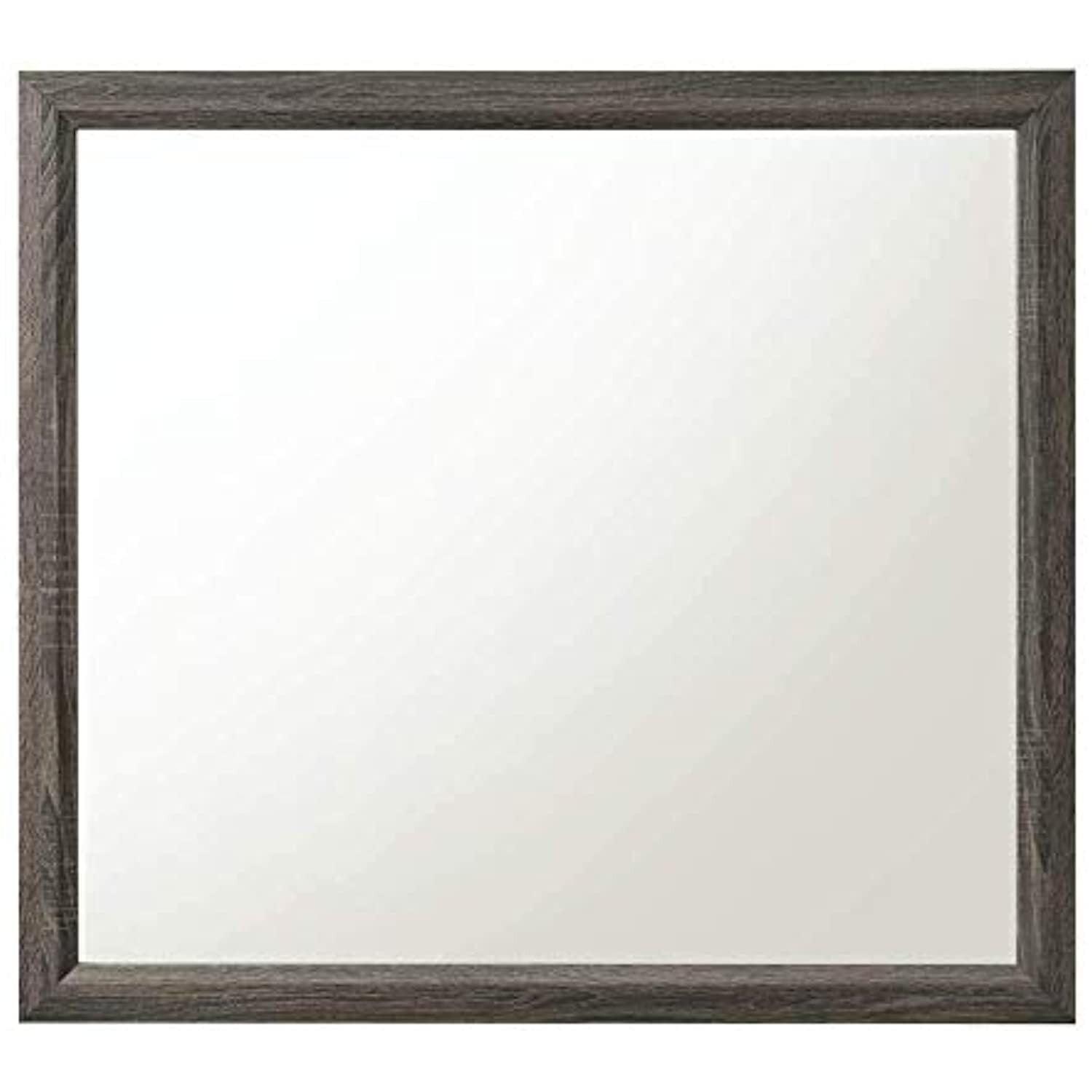 Valdemar 39" Full-Length Rectangular Wood Mirror in Weathered Gray