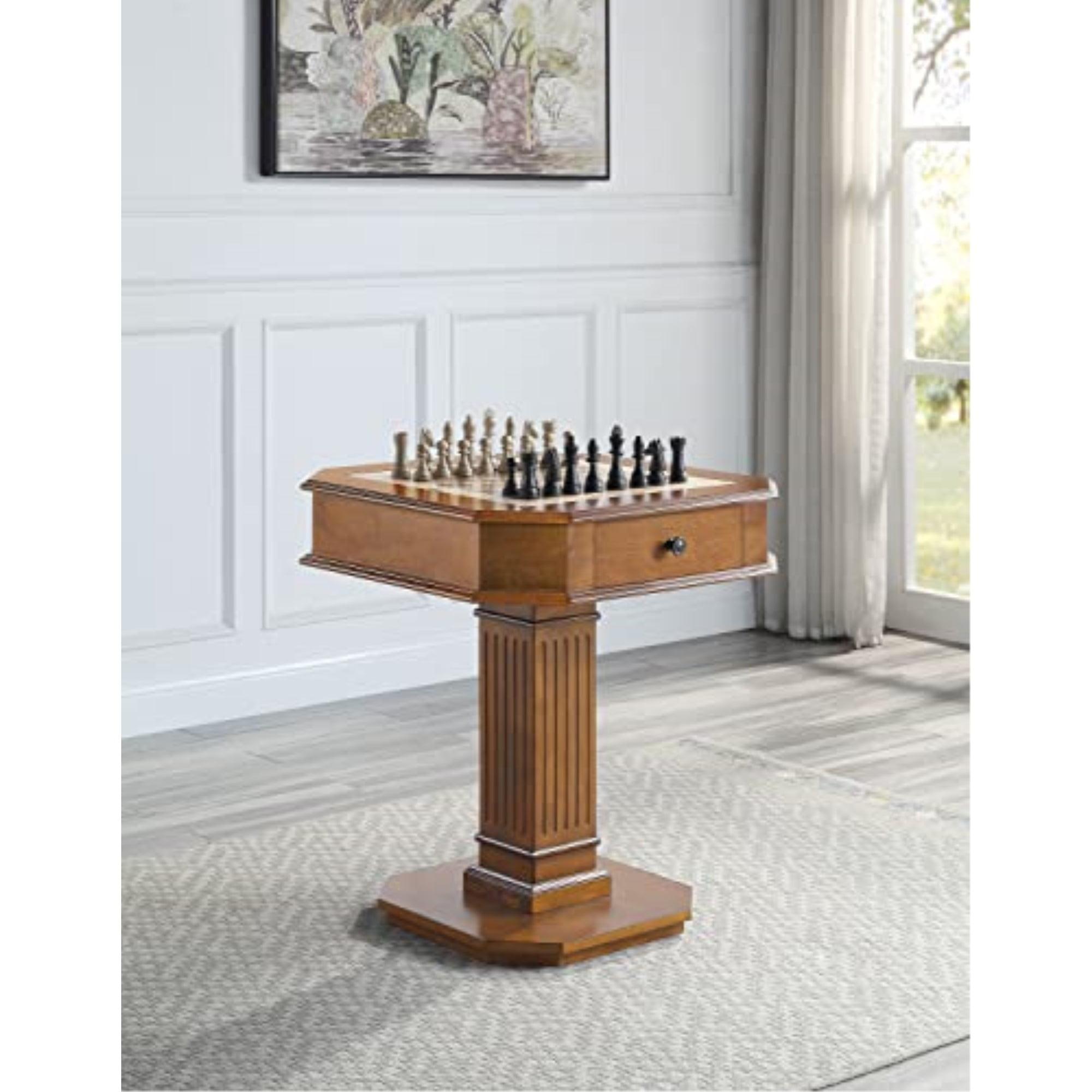 ACME Galini 2-Drawer Wooden Game Table in Walnut