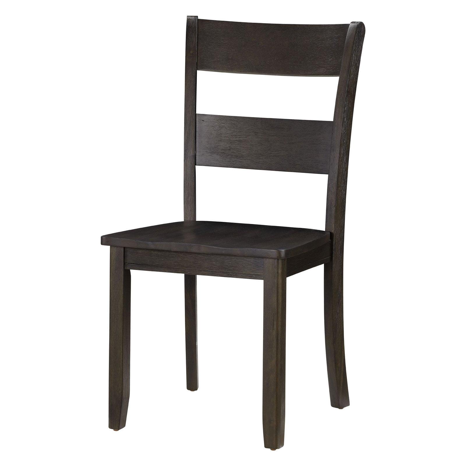 Haddie High Ladderback Walnut Wood Side Chair