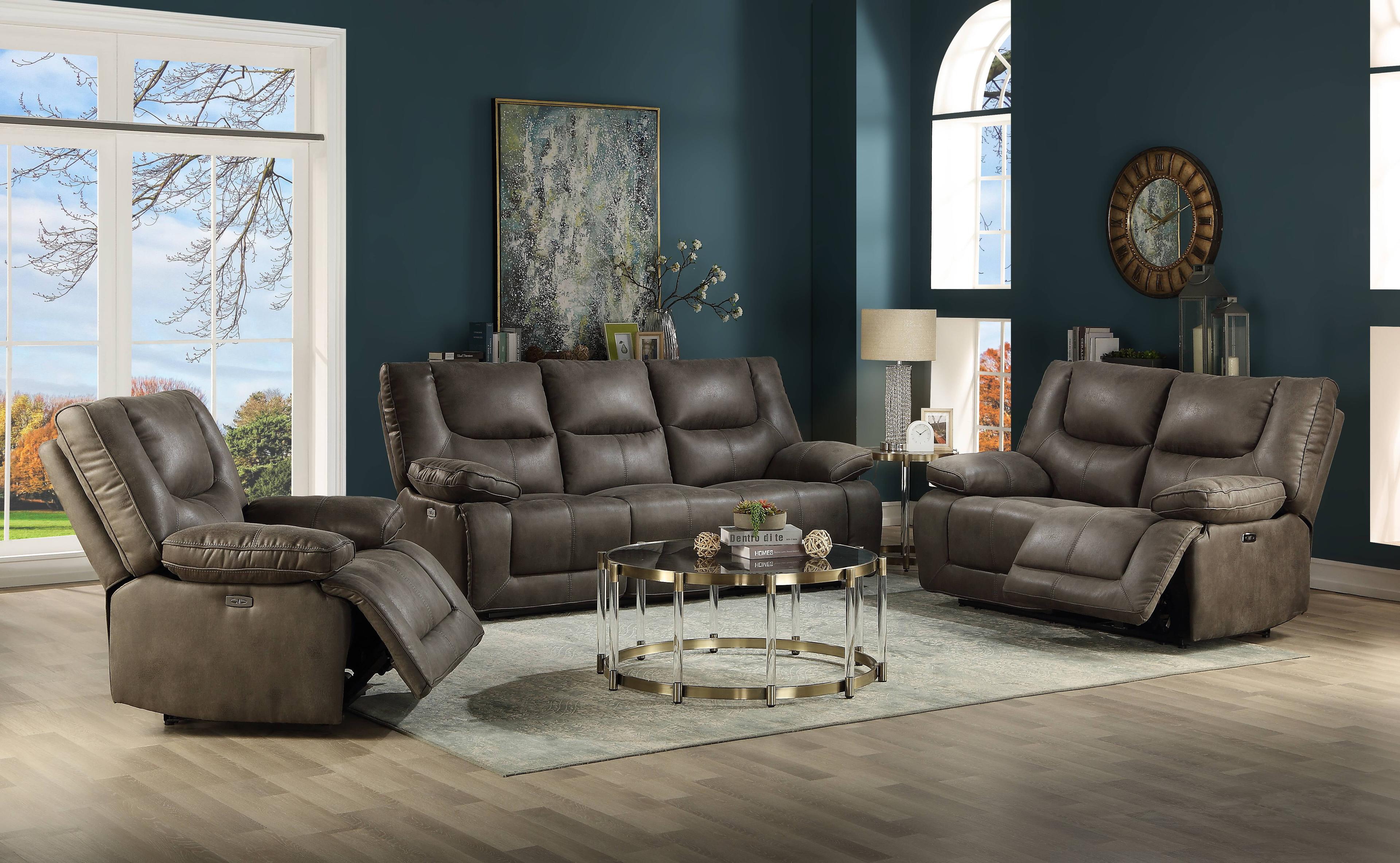 87'' Faux Leather Power Reclining Sofa