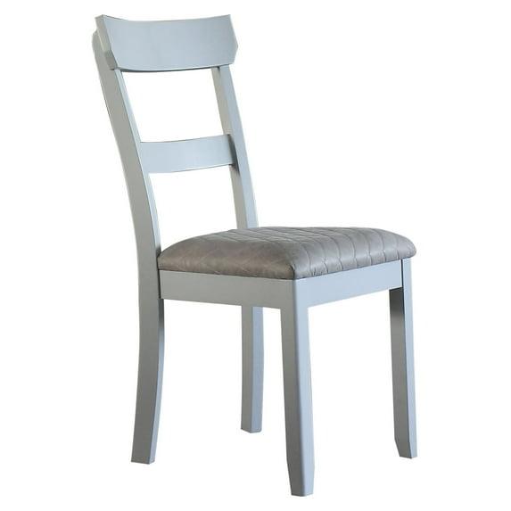 ACME House Marchese Side Chair in Gray and Pearl Gray (Set of 2)