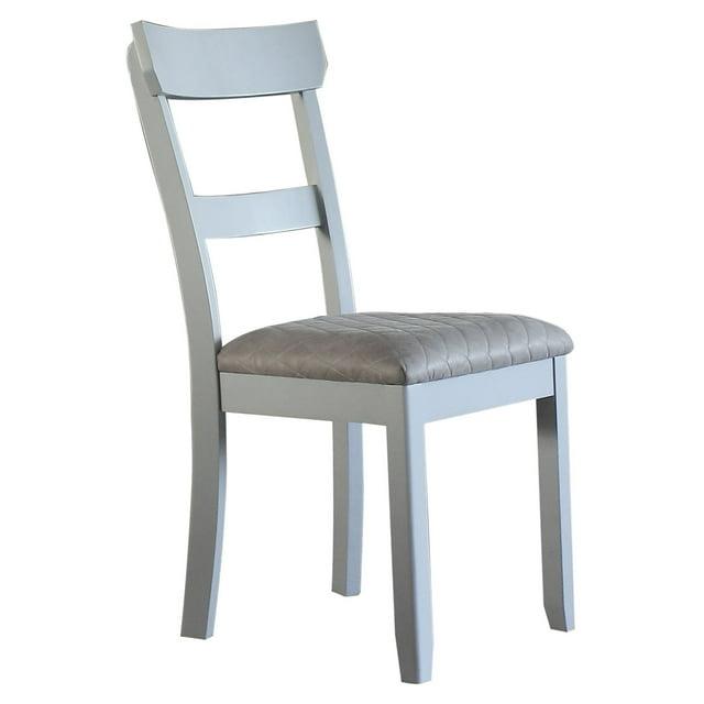 ACME House Marchese Side Chair in Gray and Pearl Gray (Set of 2)