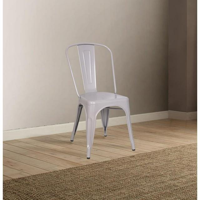DeeHome ACME Jakia Side Chair (Set-2) in Silver 96256