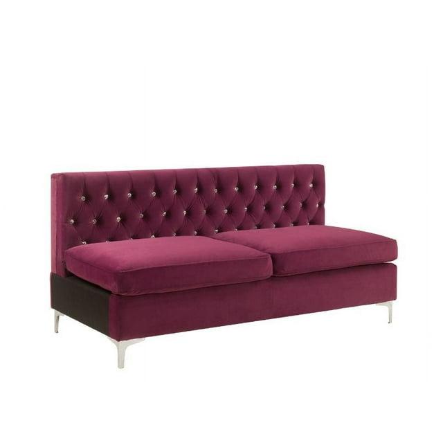 ACME Jaszira Armless Modular Sofa in Burgundy