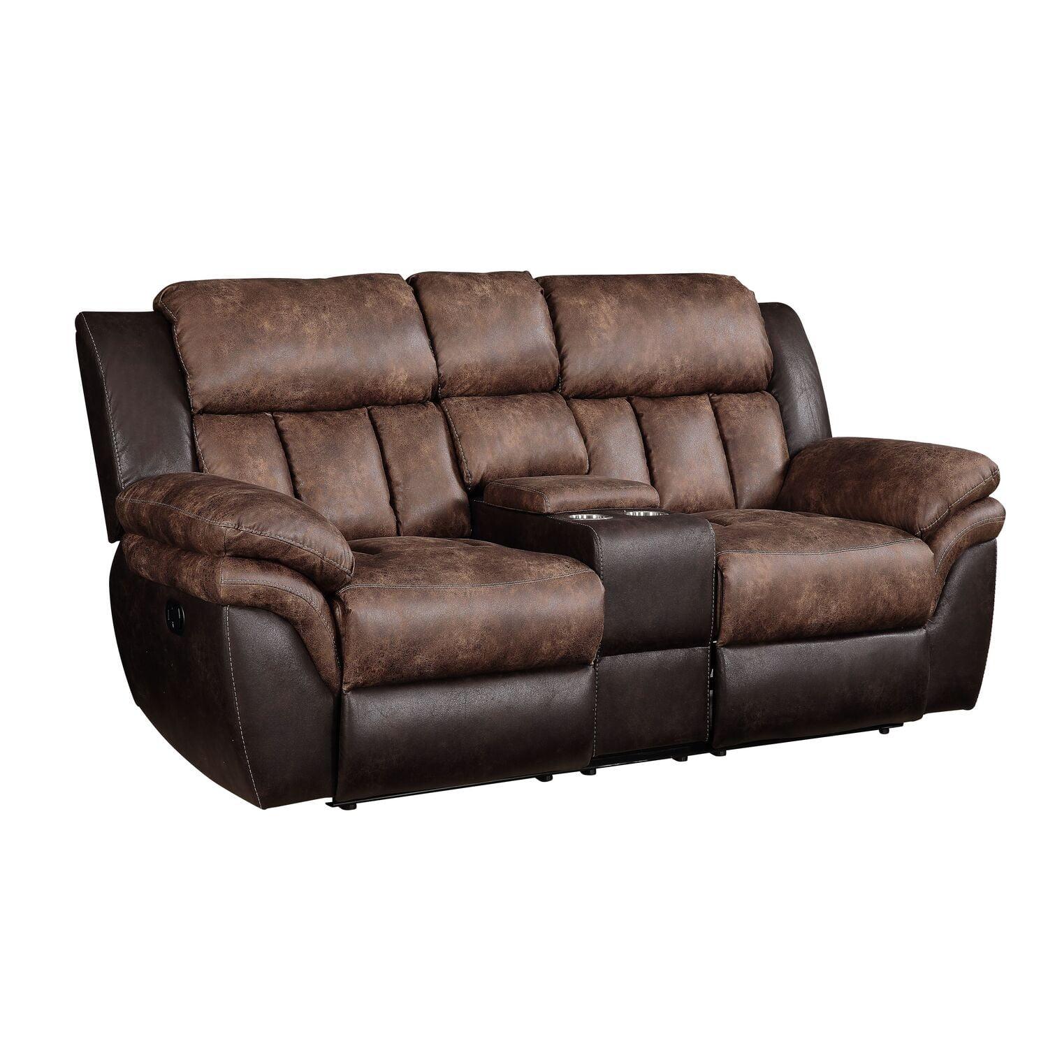 Jaylen Brown Microfiber Reclining Loveseat with Cup Holder