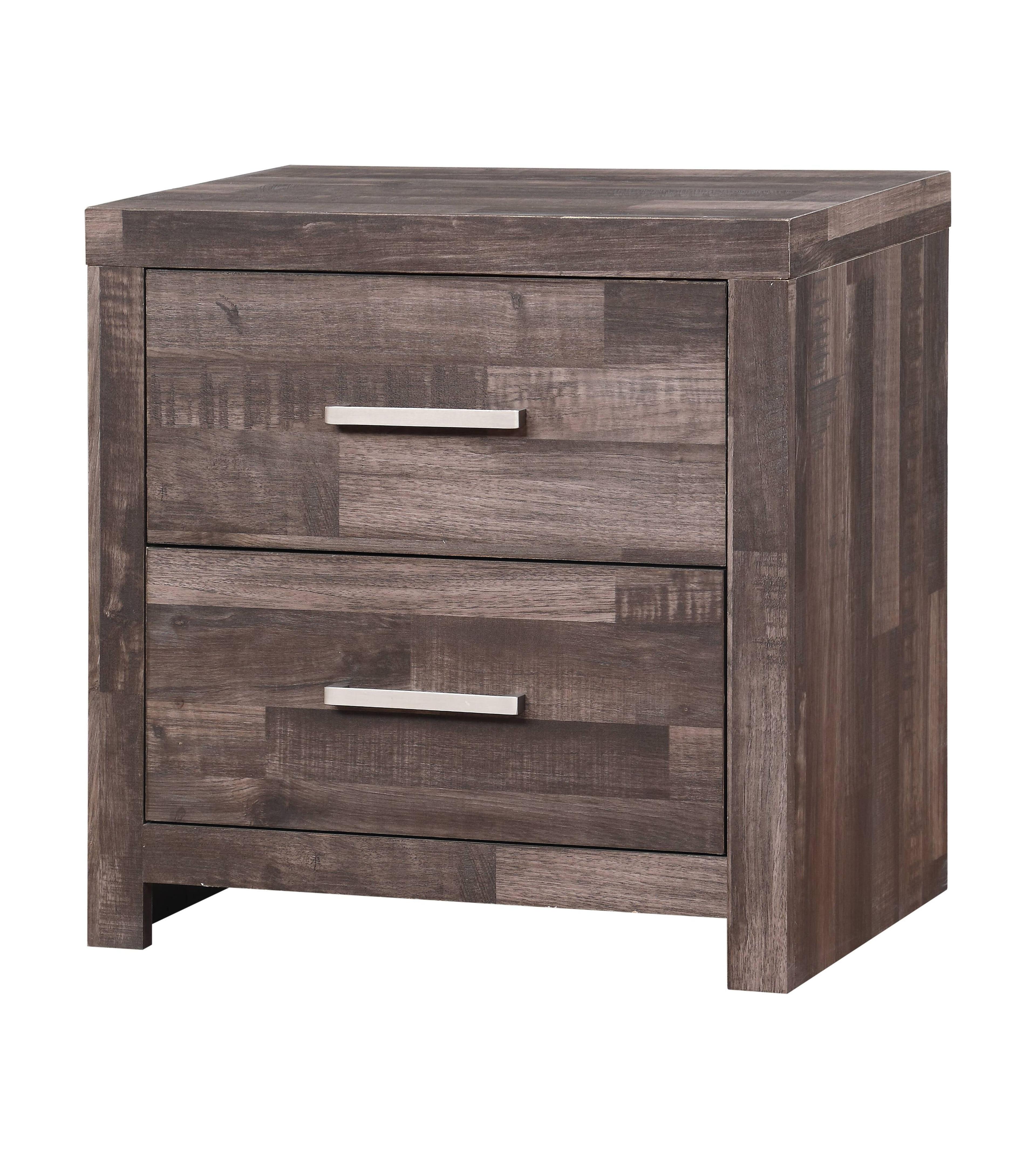 Juniper Dark Cherry 2-Drawer Modern Nightstand