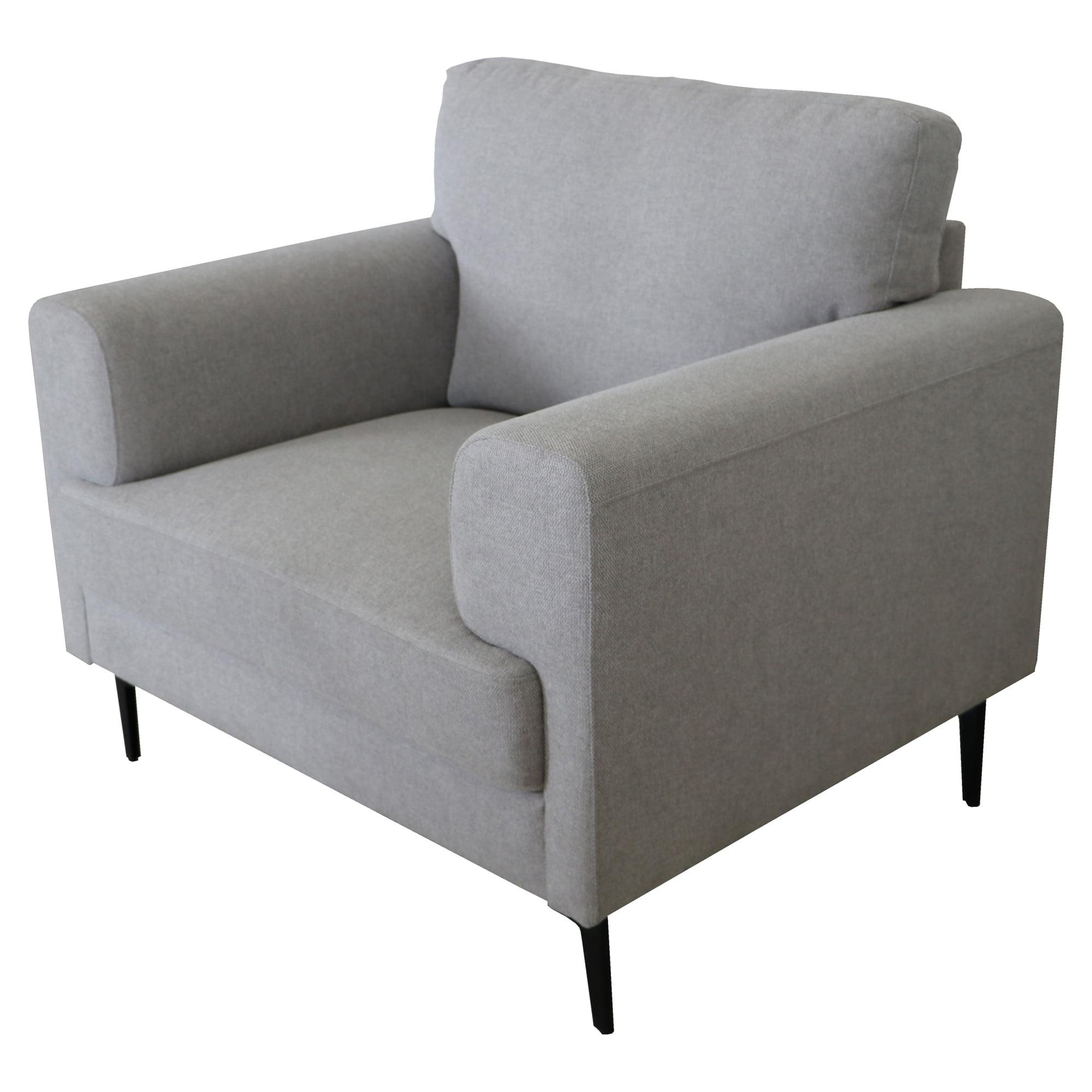 41" Kyrene Chair Light Gray Linen - Acme Furniture: Upholstered Metal-Legged Accent Armchair