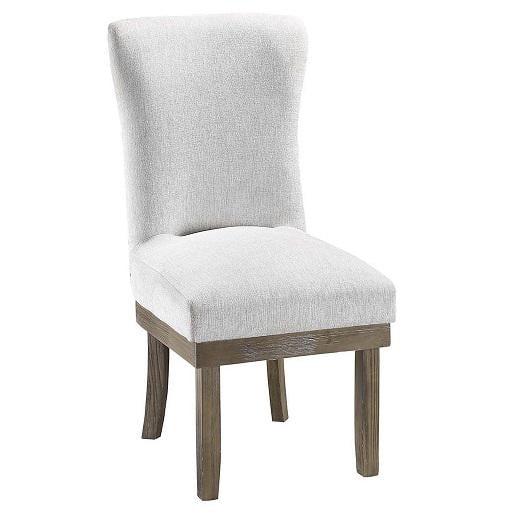 Landon Linen Upholstered Side Chair in Gray