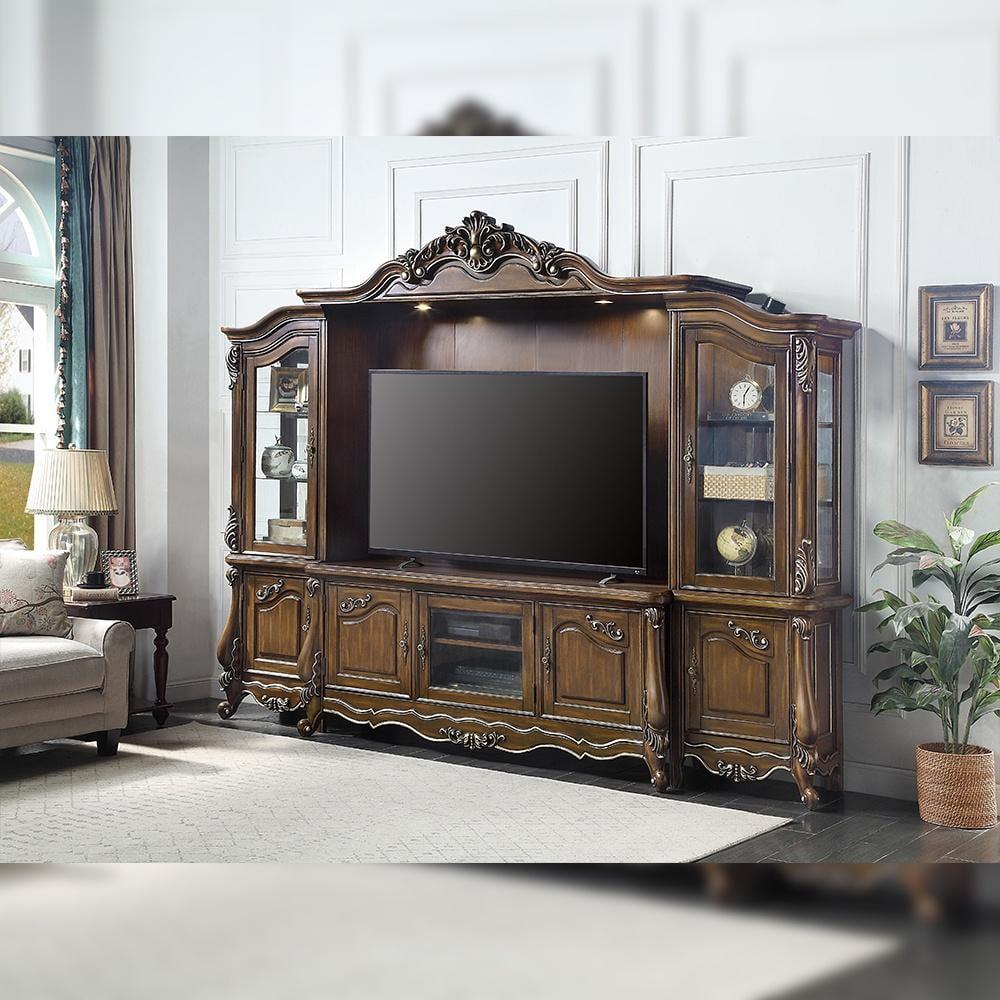 ACME Latisha ENTERTAINMENT CENTER Antique Oak Finish LV01355