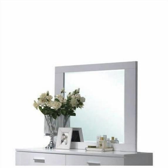 ACME Lorimar Rectangular Wooden Mirror in White