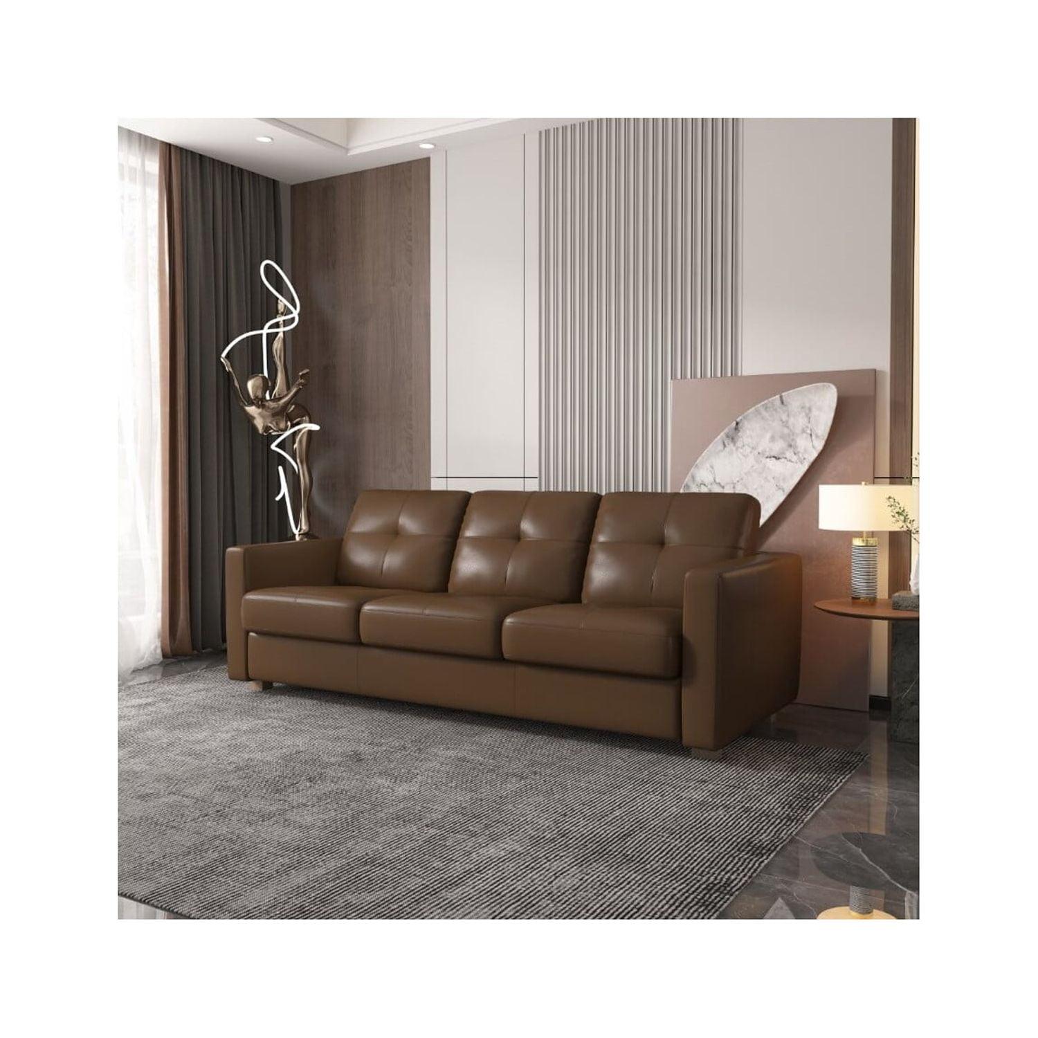 80.6'' Leather Sleeper Sofa