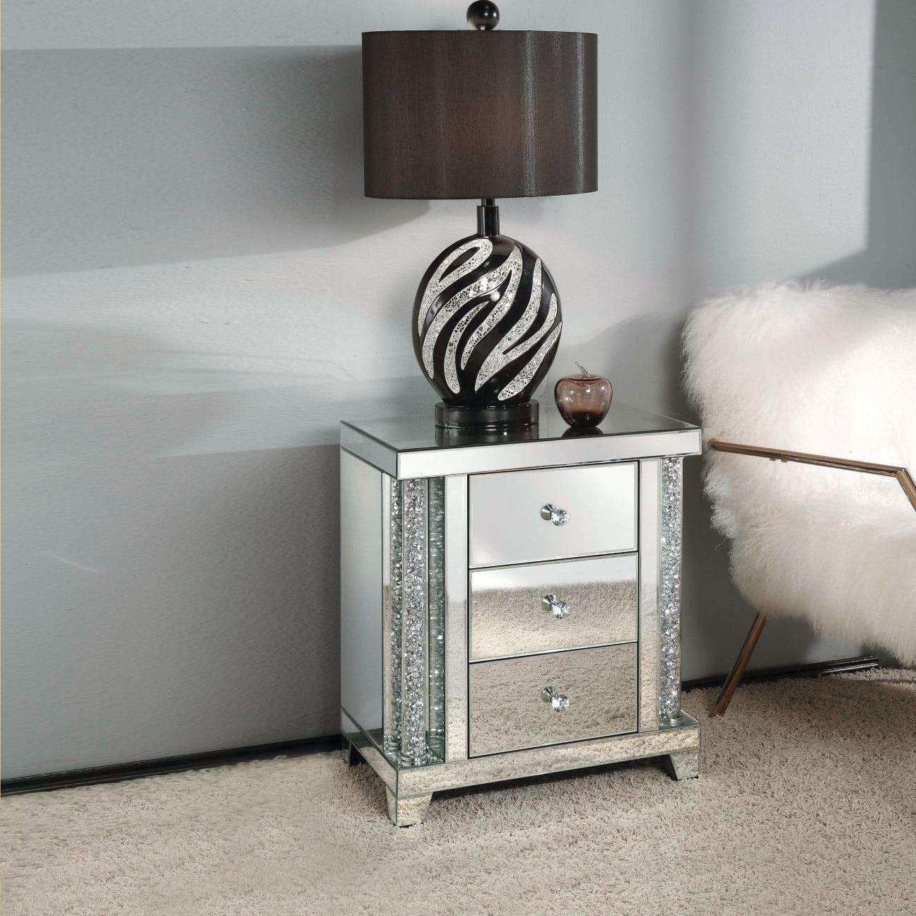 ACME Noralie Accent Table in Mirrored