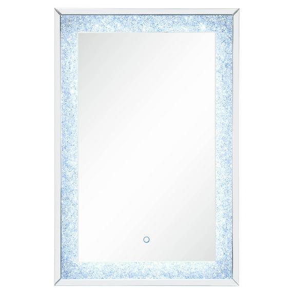 ACME Noralie Wall Decor with LED in Mirrored and Faux Diamonds