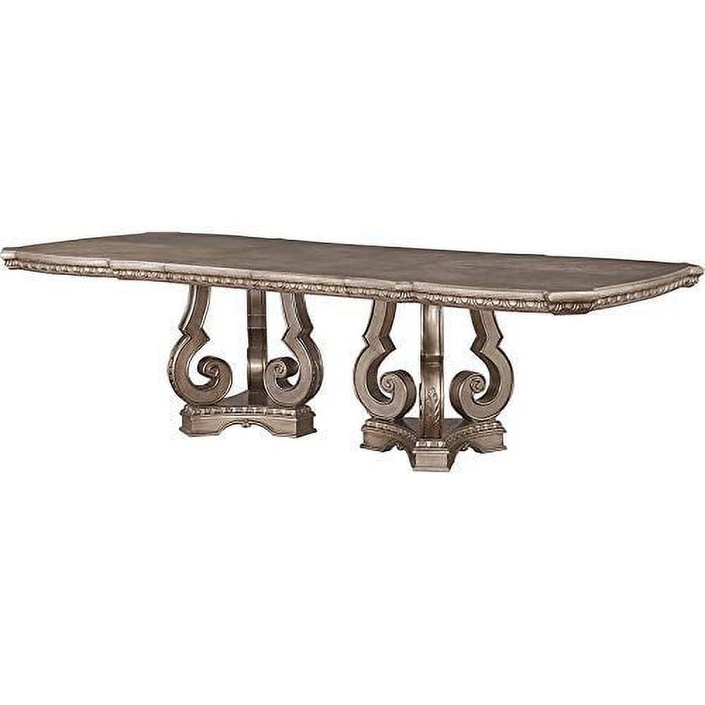 Northville Antique Silver Extendable Rectangular Wood Dining Table