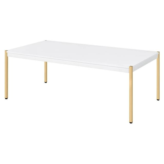 Acme Furniture Otrac Coffee Table White/Gold Finish