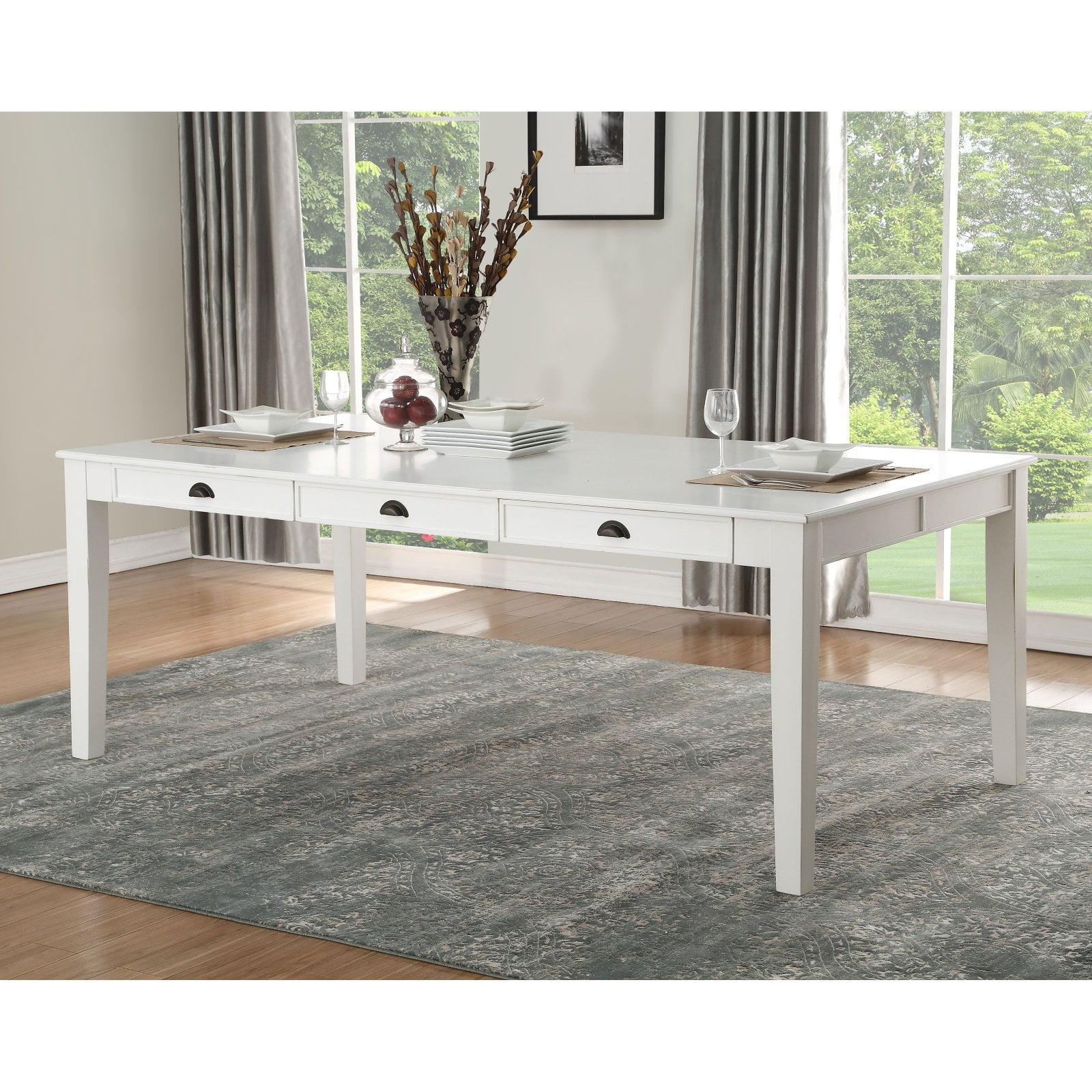 78&#34; Renske Dining Table Antique White Finish - Acme Furniture