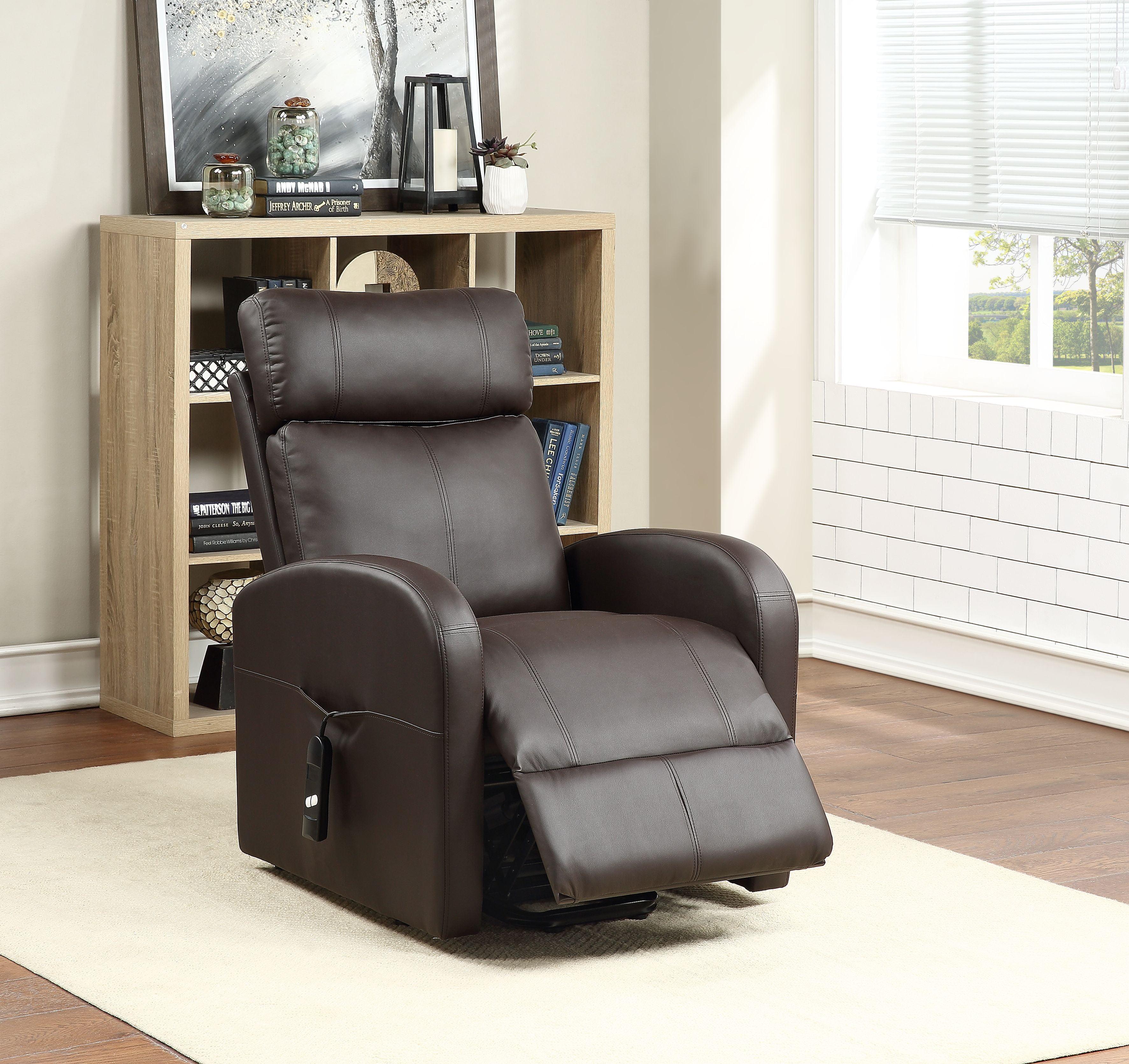 Ricardo 28.4" Wide Faux Leather Power Lift Assist Standard Recliner