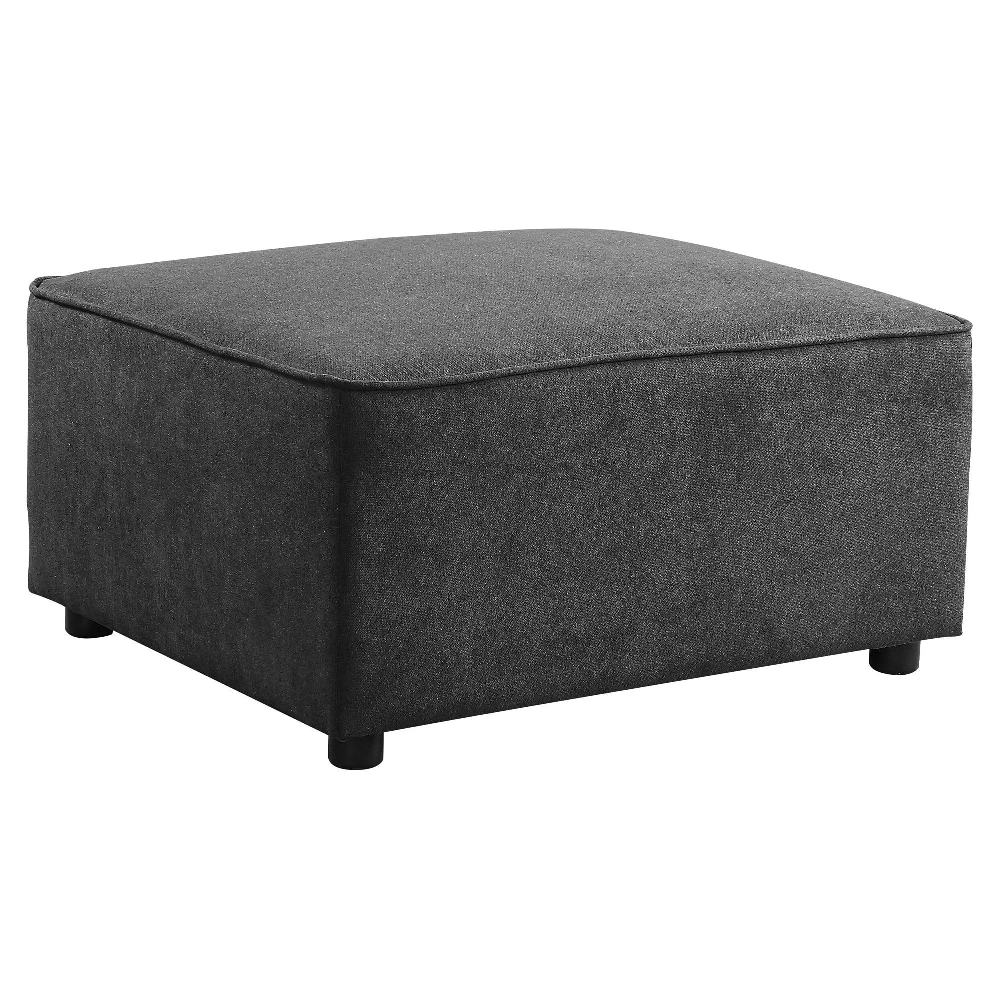 Silvester 29'' Soft Gray Fabric Modular Ottoman